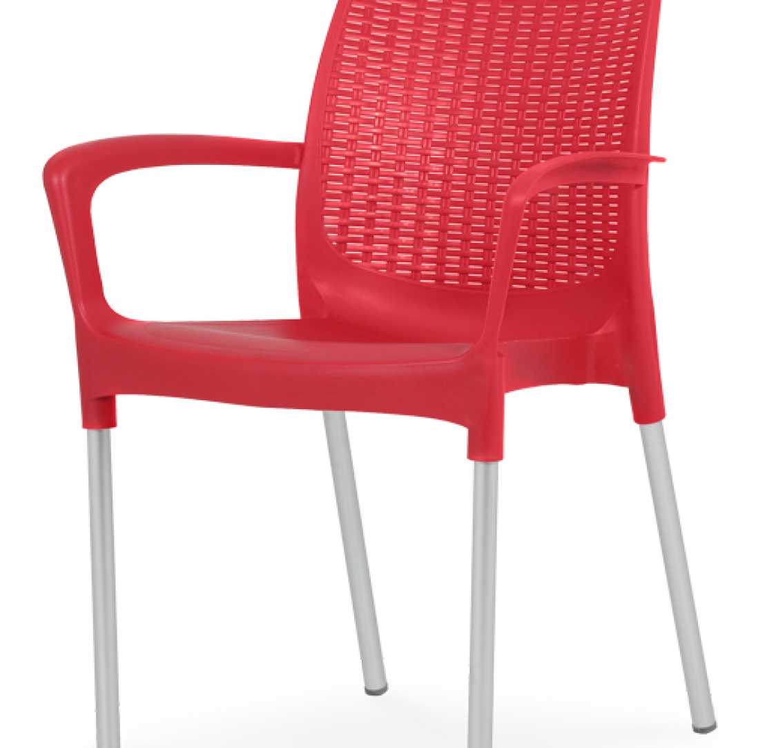 Cadeira ALLEXA RATTAN Vermelho Ruby