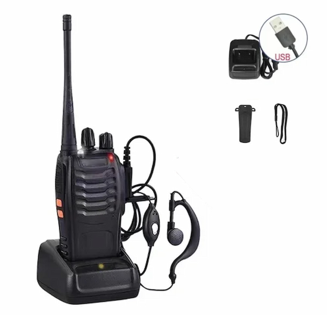 Pack de 4 Walkie Talkies portáteis com carregador USB