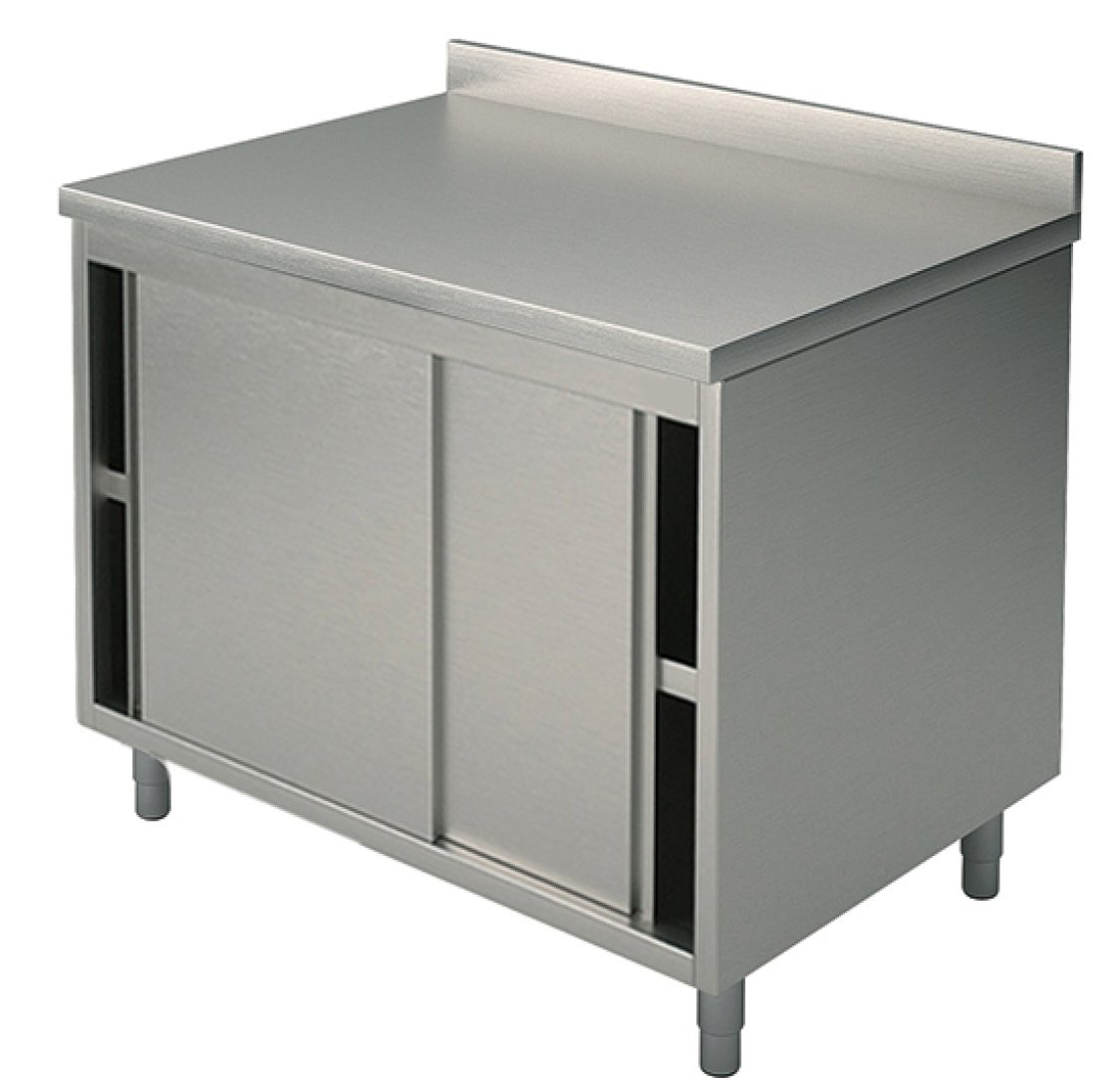 Armário de inox com portas de correr 1800x700x850mm