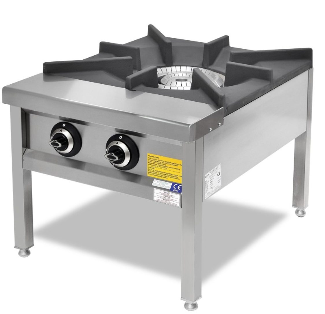 Fogão gás industrial para paella 27 kw 600x800x500mm